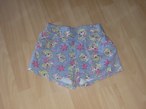 Kurze Mädchen Sommershorts blau Frozen Elsa Größe 140