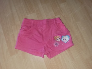 Kurze Mädchen Sommershorts pink Frozen Elsa Anna Größe 140