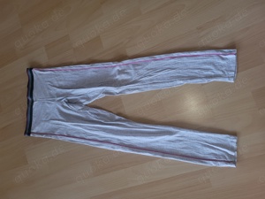 Dünne Mädchen Leggings hellgrau pink Größe 146 152