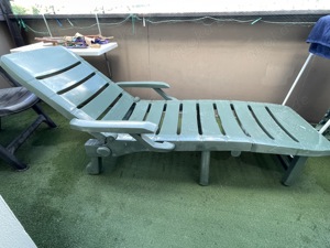 Liegestuhl klappbar mit Rollen Bild 2