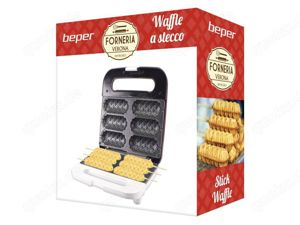Waffeleisen für Waffel am Spieß   Waffelmaker Waffelautomat Antihaftbeschichtet