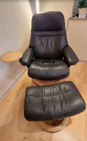 Stressless Sessel Leder mit Hocker