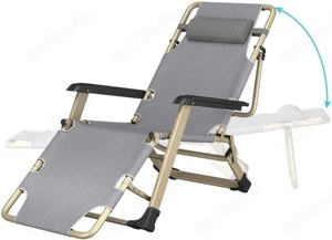 Klappsessel, Gartenstühle, Liegestühle im Freien, verstellbare Bild 6