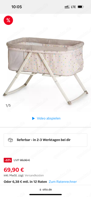 Hauck Babybett Dreamer mit Matratze für Babys ab Geburt bis 9 kg