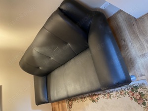 Couch Kunstleder Schwarz