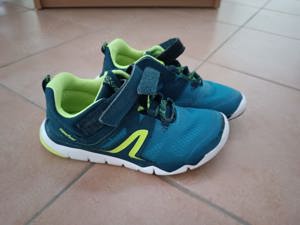 DECATHLON Kinder Sportschuhe Klettverschluss atmungsaktiv - PW540 blau gelb Gr31