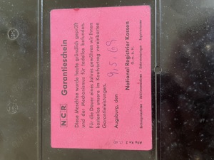 Registrierkasse NCR von 1969 in blau -grau  Bild 9
