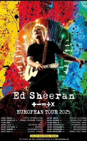 2x Ed Sheeran +-= x EUROPEAN TOUR 2025 Kat.3 am 06.09.2025 in Düsseldorf.