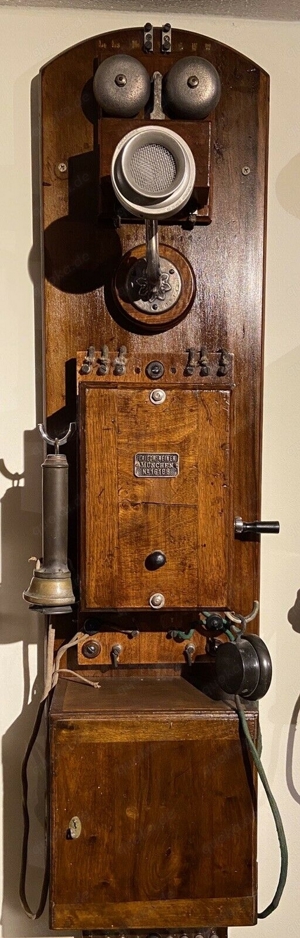Antikes Altes Telefon Holz Wand Brett Bayern