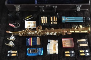 Yamaha Sopran Saxofon Saxophon YSS 62R mit Koffer und viel Zubehör