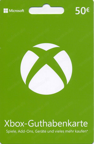 Xbox-GUTHABENKARTE 50   Microsoft  838 aktiviert !NEU!