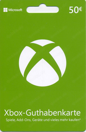 Xbox-GUTHABENKARTE 50   Microsoft  861 aktiviert !NEU!