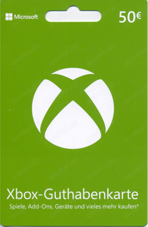 Xbox-GUTHABENKARTE 50   Microsoft  820 aktiviert !NEU!