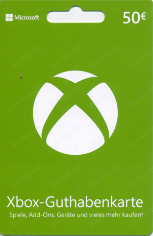 Xbox-GUTHABENKARTE 50   Microsoft  812 aktiviert !NEU!