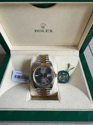 Rolex Datejust 41 Stahl Gold Wimbleton   Replica  