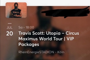 ticket : Travis Scott VIP packages köln inkl. Merchandise , premium plätze