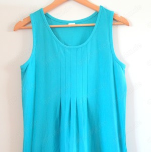 NEUES blaues Kleid unten mit bunten Herzen Größe 38  Bild 3