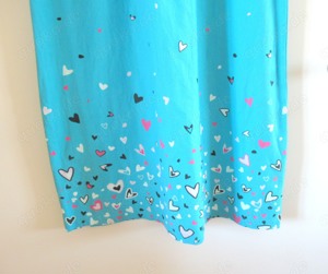 NEUES blaues Kleid unten mit bunten Herzen Größe 38  Bild 2