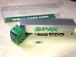 SPAX MAN Sattelzug grün silber neu OVP LKW Spur H0 1:87