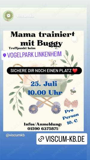 Mama trainiert mit Buggy in Linkenheim 25. Juli