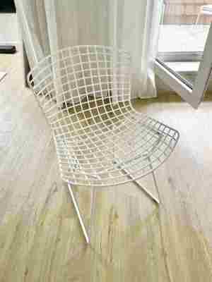 Stuhl Bertoia Weiß Outdoor   Design Klassiker Original von Knoll