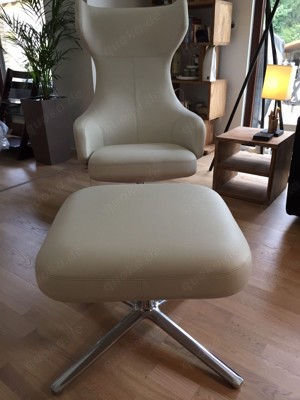 Vitra Grand Repos & Ottoman , Premium Leder, Neu