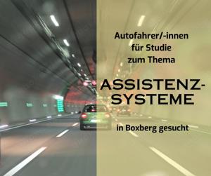 Autofahrer -innen zur Erprobung von Assistenzsystemen gesucht!