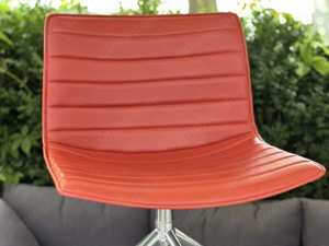 4 Stühle Catifa 46 rot von Arper Leder top Zustand