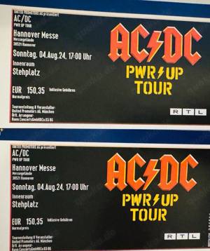 2 x Tickets AC DC für Hannover 04.08. Stehplatz