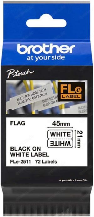 Brother FLE2511 Target Indicator Labels 72 Pieces White Black 21