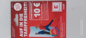 Kaufland Prepaid Karte mit 10  Guthaben 