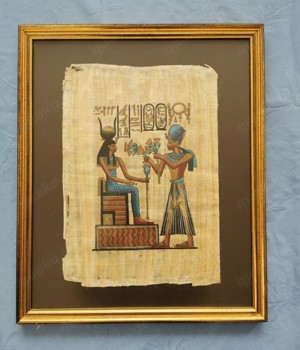 Ägyptischer Papyrus   gerahmt