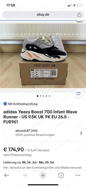 Yeezy Adidas Größe 26 neu !  Schuhe 