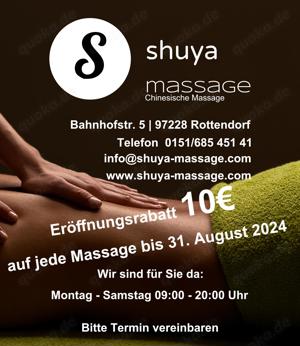 shuya Chinesische Massage in Rottendorf - Rabatt durch Bonuskarte