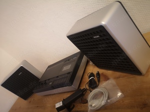 Philips N 2412 Stereo Cassette Recorder Set mit Mikrofon und Boxen aus 1976 Bild 2