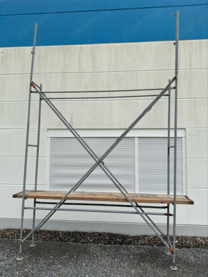 Gerüst extra schmal 12,5m2 Baugerüst 5,0m Arbeitshöhe Stahl Bild 2