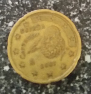 Münze mit besonderer Rückseite