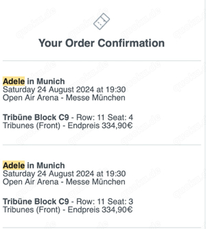 2x Adele in Munich - 24.8. 2024