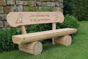 Gartenbank mit Gravur. Jubiläums Geschenk.  Bild 7