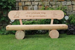 Gartenbank mit Gravur. Jubiläums Geschenk.  Bild 4