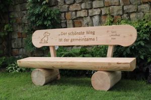 Gartenbank mit Gravur. Jubiläums Geschenk.  Bild 6