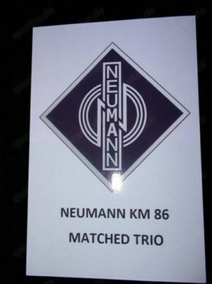ultra rare vintage neumann km 86  matched trio  multi-pattern condenser mics