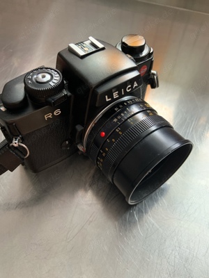 Leica R6 mit Objektiv Summicron 1:2  50