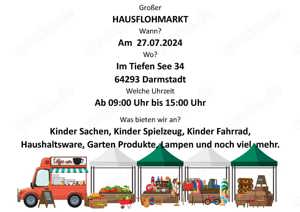 Großer Haus Flohmarkt am 27.07.2024 in Darmstadt