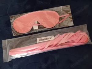 Bundle: Peitsche und Maske pink mit Zugabe