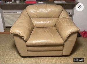 Sofa aus echtem Leder 3 er
