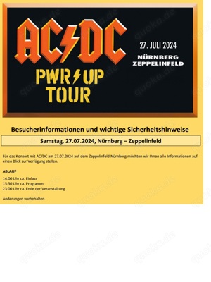 konzertkarten acdc nürnberg