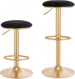 2 stabile Barstühle in sehr gutem Zustand, Farbe Gold & Schwarz
