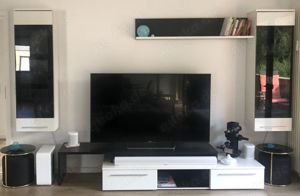 Moderne Fernsehwand 2 Hängeschrank und Stehvitrine - Top Zustand!