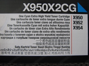 Lexmark Toner Tonerkassette X950X2CG Cyan
